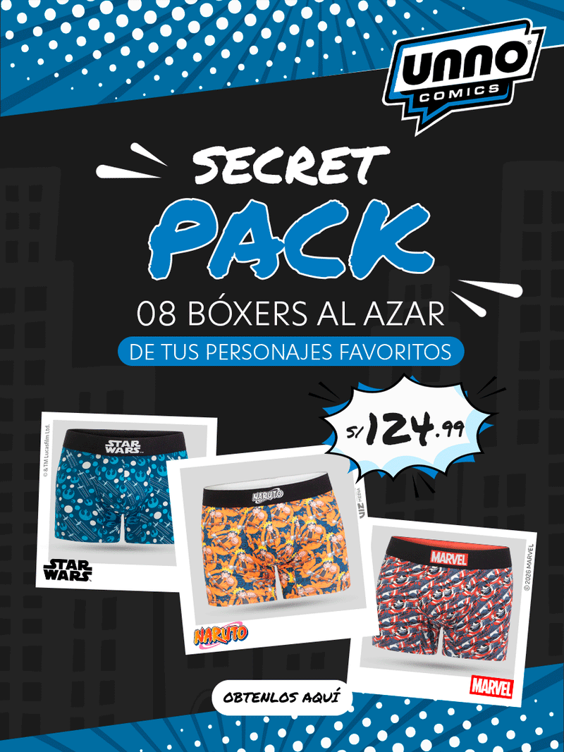 Pack Licencias Unno Comics — 8 Bóxers