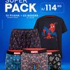 Súper Pack Marvel: Pijama Spider-Verse + 3 boxers Marvel al azar